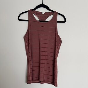 Athleta Mauve Striped Tank Top